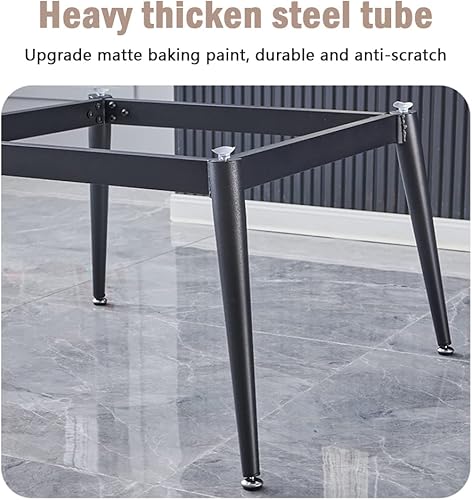 Miniatura 4 de MAIKAILUN Base de mesa moderna de 17.7 pulgadas, patas de mesa de metal industrial con ventosas, base de escritorio para mármol, vidrio, parte