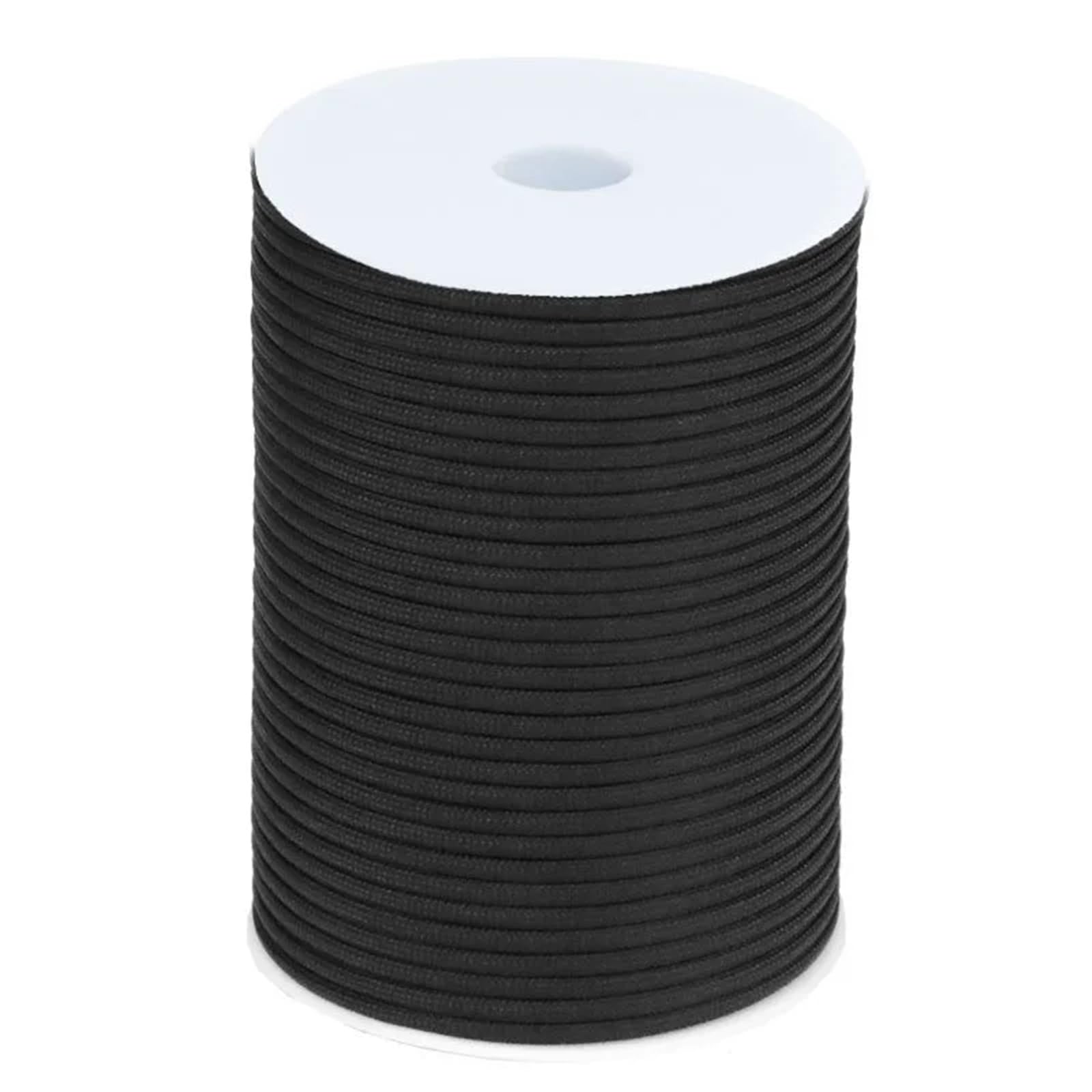Paracord 100m Shaft Mounted 550 Gauge7-core Umbrella Rope 4mm Parachute Bracelet Braided Wire Tent Pull Wind(Black)