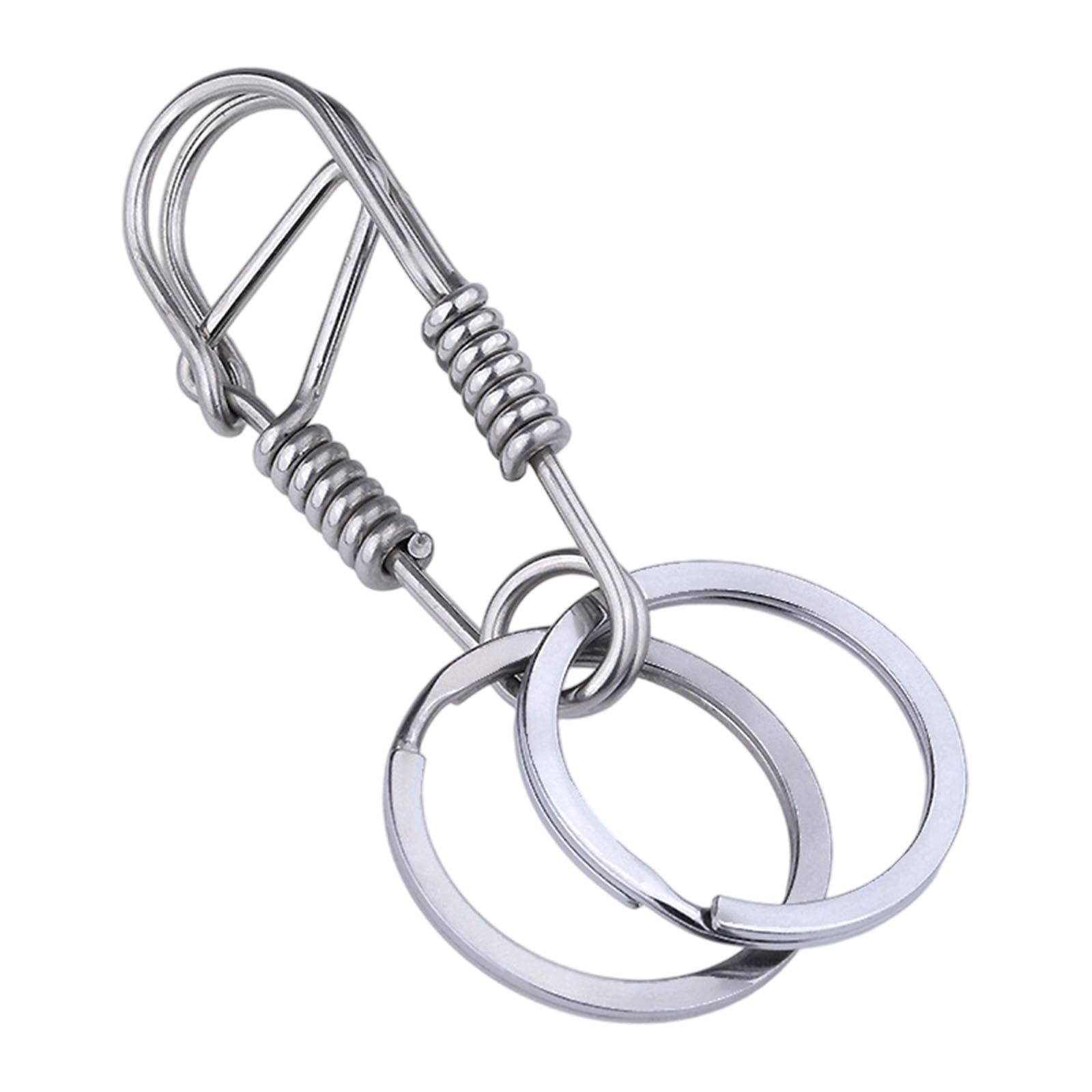 Kalttoy Stainless Steel Keychain Double Rings Designs Rustproof Holder for Everyday Use and Enthusiasts Metal Holder