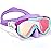 Seago Kids Swim Goggles for Kids 6-14 8-12 8-14 4-7, Swimming Goggles for Girls Boys Youth Anti-Fog 180 Clear Wide Vision No Leak Kids Underwater Pool Water Swim Glass with Nose Cover Mirrored Purple