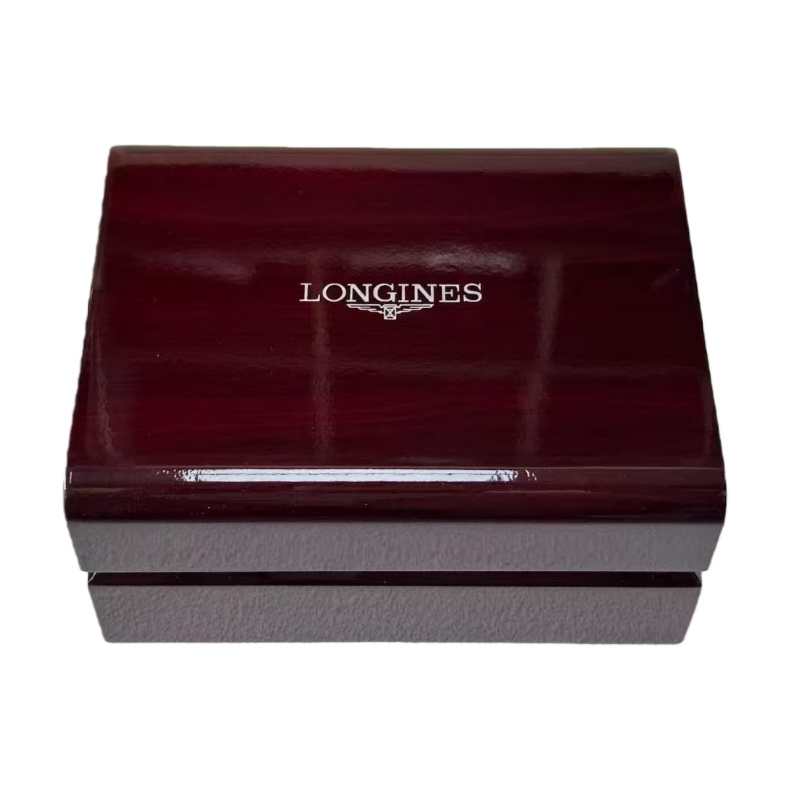 Caja Reloj Cuadrada Compacta Acabado Madera Azul Oscuro Almacenamiento Ahorro Espacio Crema para Longines La Grande Classique