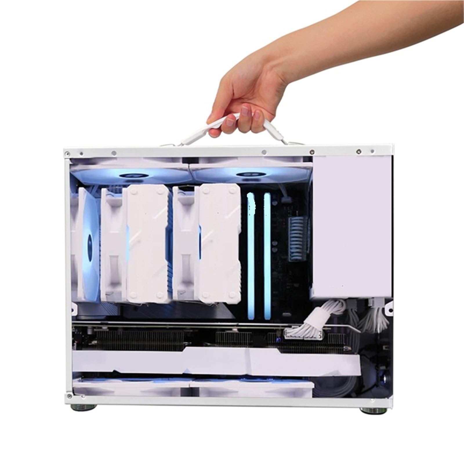 X-Gamer X100 M-ATX Przenośna obudowa na komputer ITX MATX Zasilacz Wsparcie U3 Typ-C Desktop MINI Mała obudowa