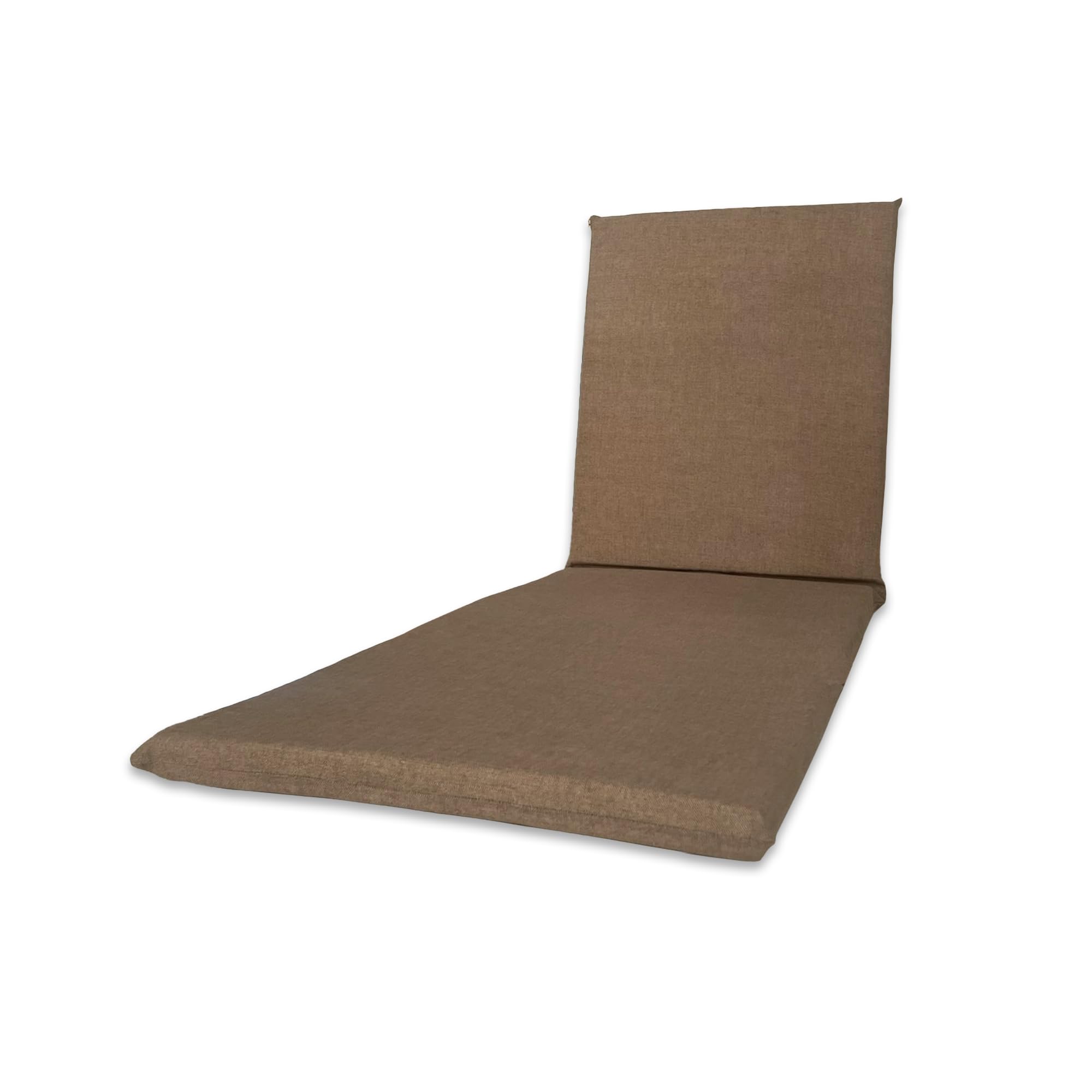 Cojín para tumbona de color liso, loneta, 190 x 60 x 4,5 cm, colchoneta para tomar el sol, fabricado en Italia (beige)