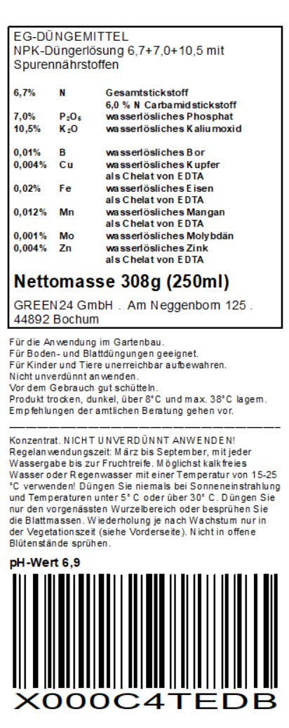 GREEN24 Nawóz do Pomidorów, Papryki i Chilli, Płynny Premium z Profesjonalnej Linii