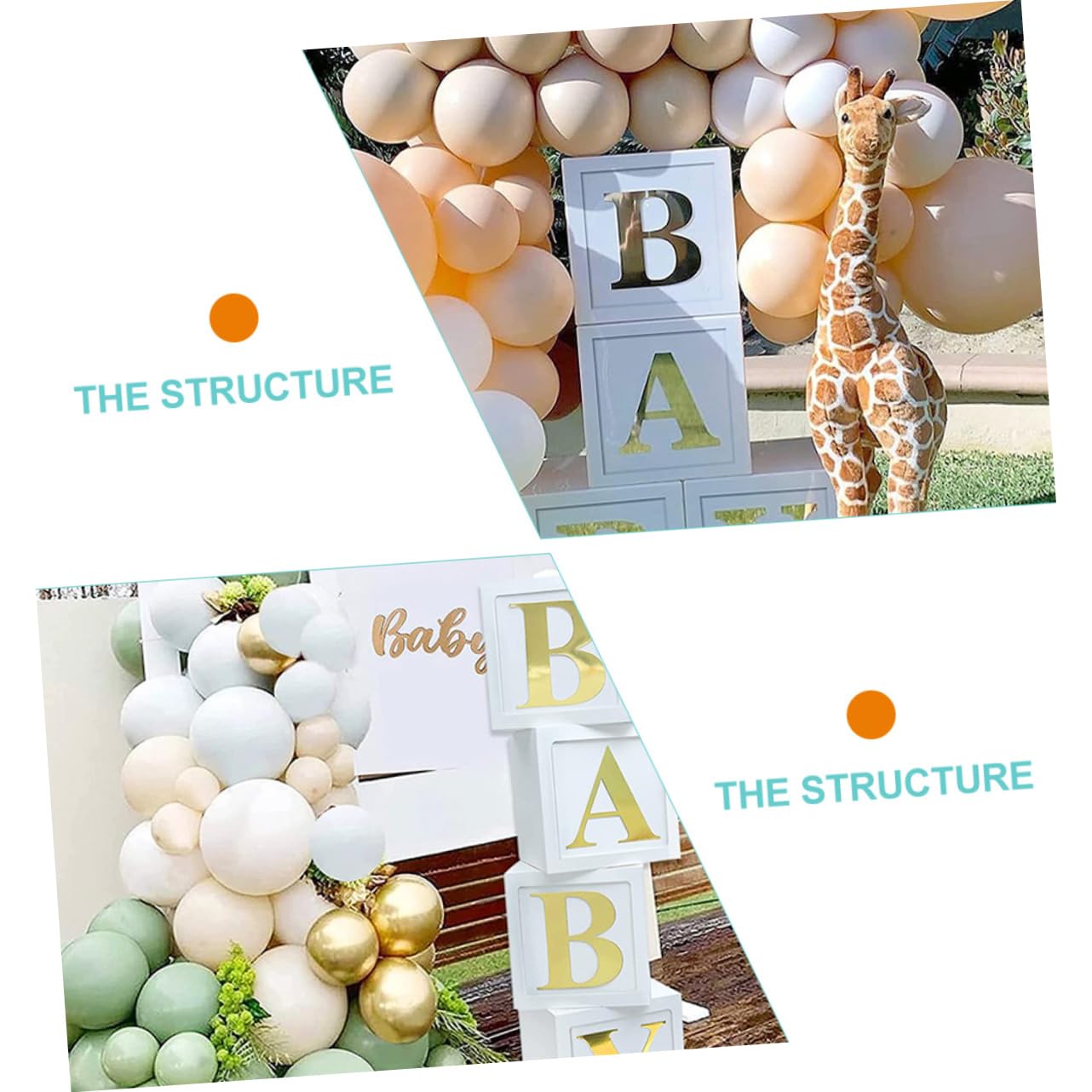 Caja para Globos Baby Letras, 1 Juego de Papel para Fiesta