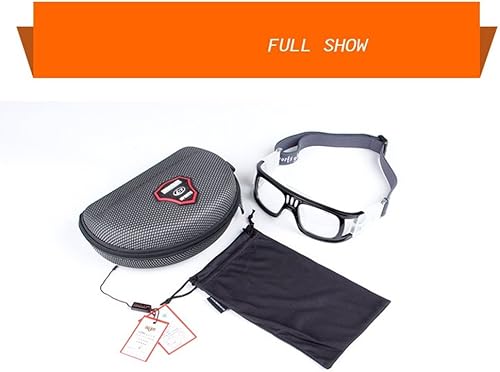 Miniatura 5 de wonzone Hombres del Deporte anteojos Anti-vaho anteojos de seguridad de protección con correa ajustable para baloncesto fútbol Hockey Rugby Béisbol