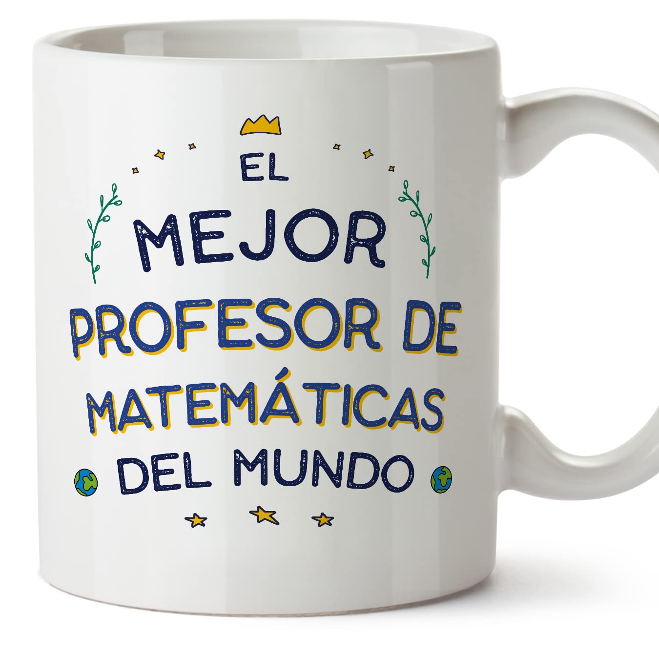MUGFFINS Mathematics Teacher Man Mug - in Spanish - Mejor del Mundo - Funny Gift for Colleagues - Ceramic 11oz Mug
