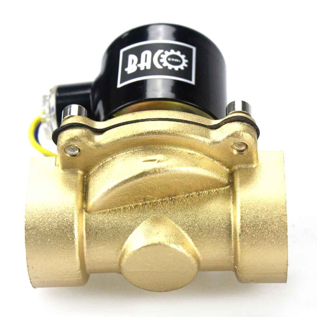 BACOENG DC 24V 1" Elettrico elettrovalvola Ottone Solenoid Valve per Acqua Aria Olio NC