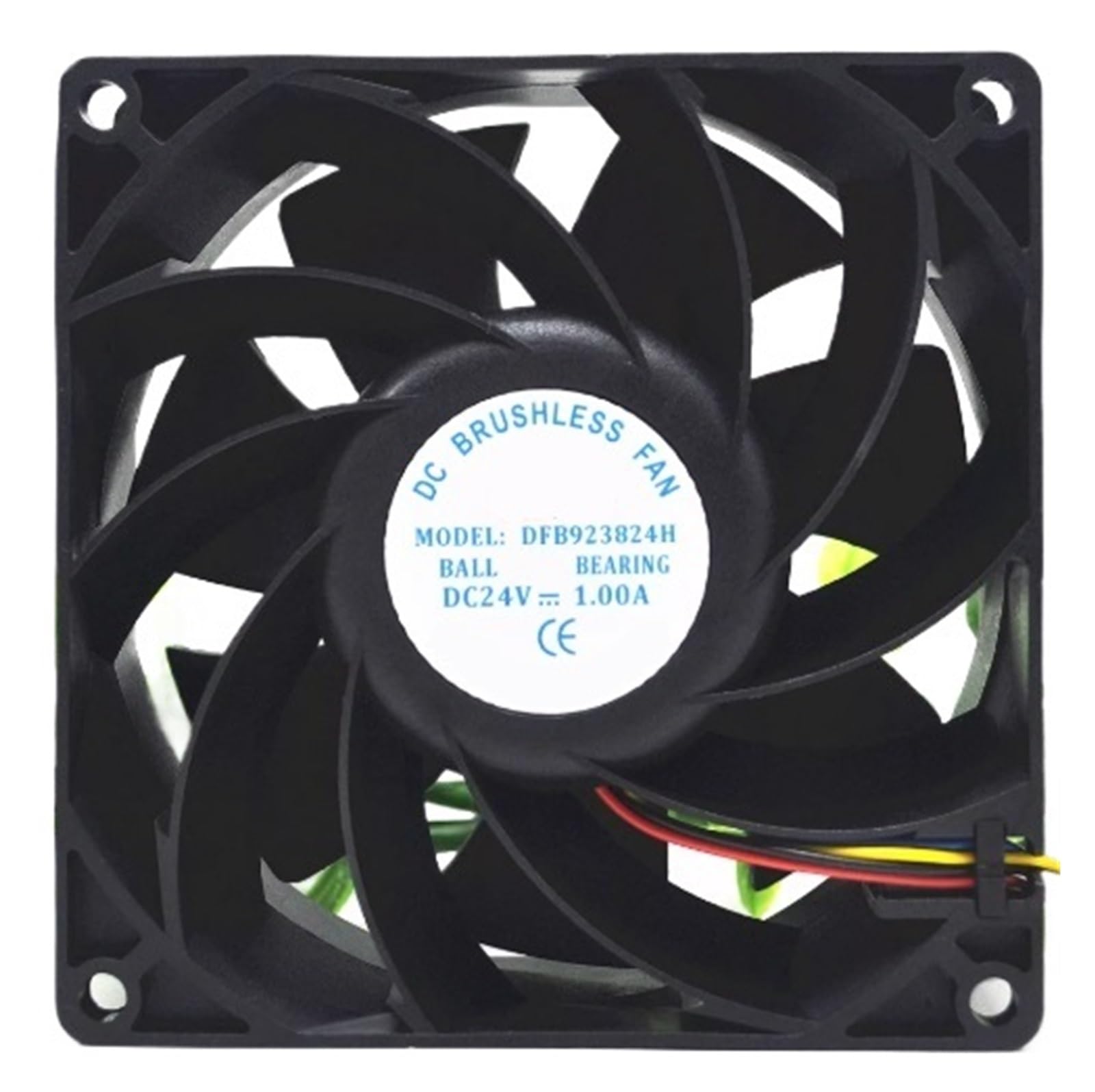 LZIKKGKI DFB923824H DC24V 1.00A 9038 92x92x38mm 4-Wire Cooling Fan