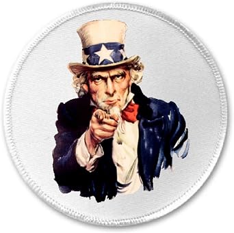Uncle Sam Pointing - 3" Sew/Iron On Patch