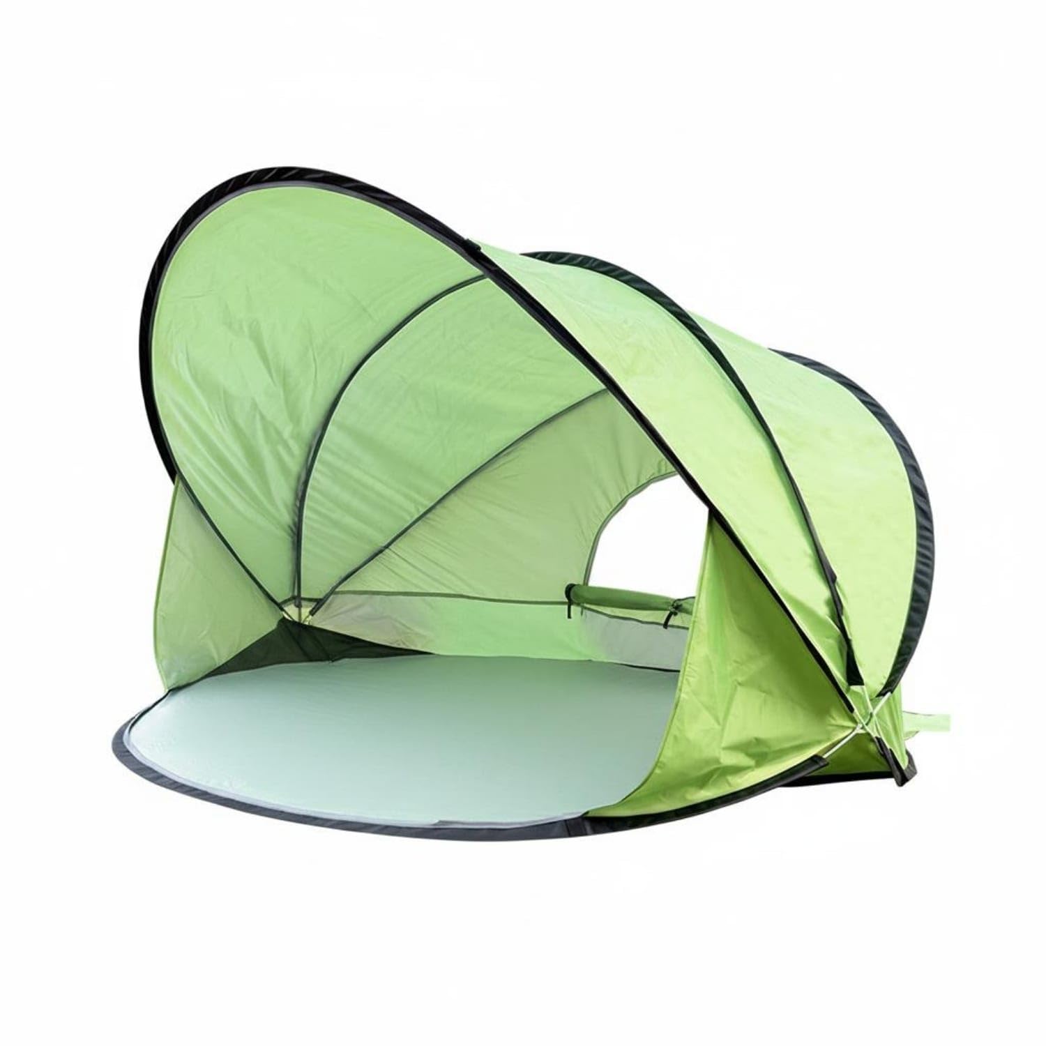 Quick-Deploy Beach Tent Easy Setup Instant Camping Shelter Foldable Folding Sun Tent for Fishing, Seaside, Light Green-image-44