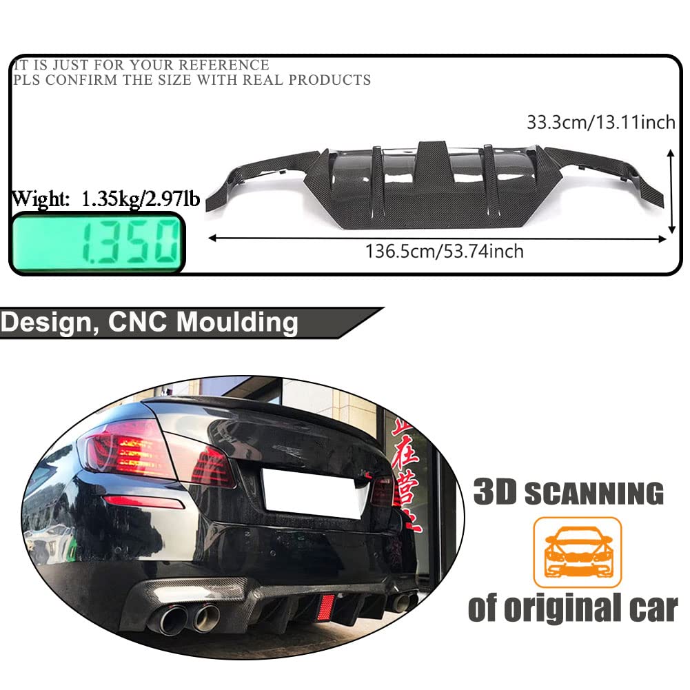 Bmw F10 528/523/530カーボンファイバー リアディフューザー Amazon.co.jp: BMW 5シリーズF10 Mスポーツセダン用カーボンファイバー
