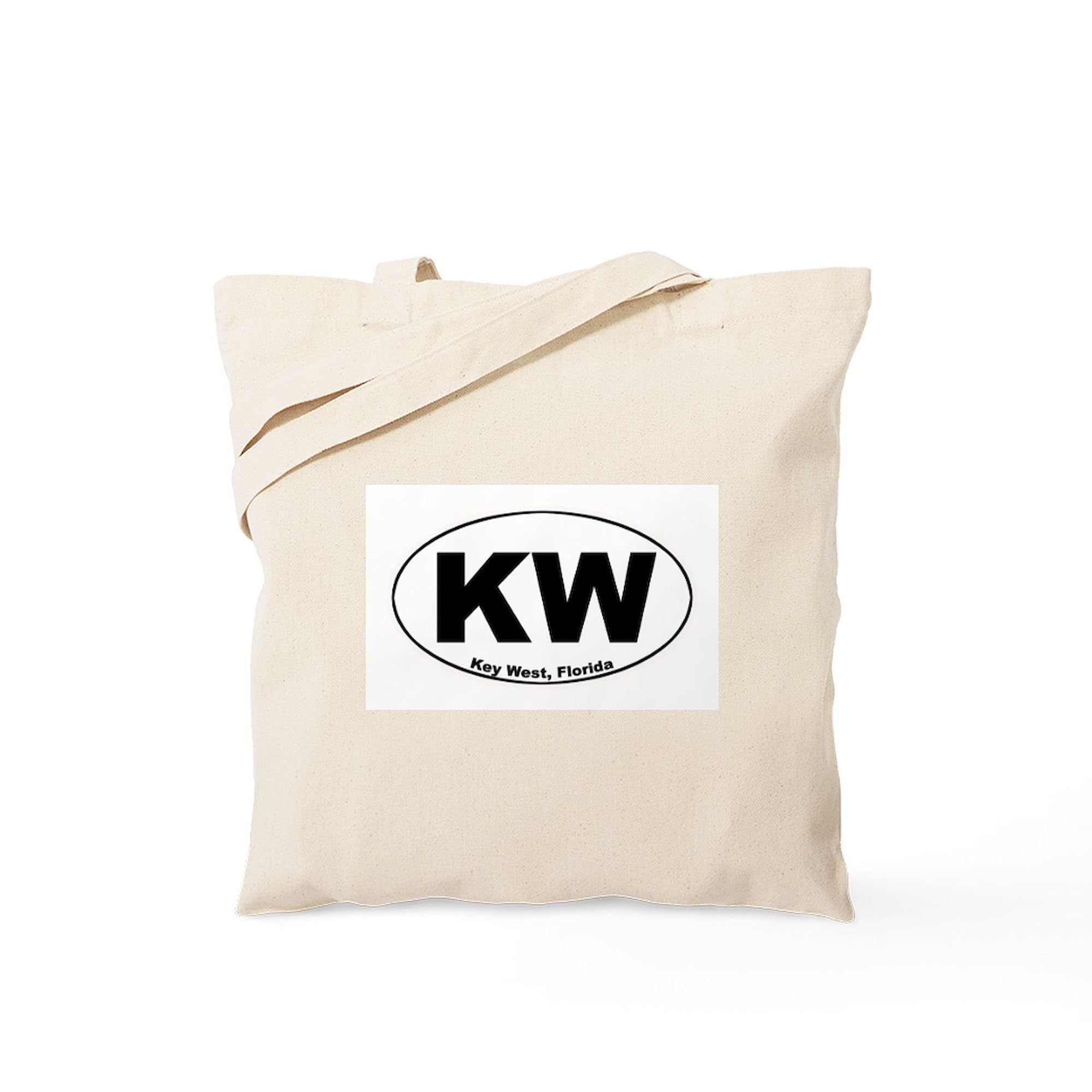 CafePress KW (Key West) Tote Bag Natural Canvas Tote Bag, Reusable Shopping Bag