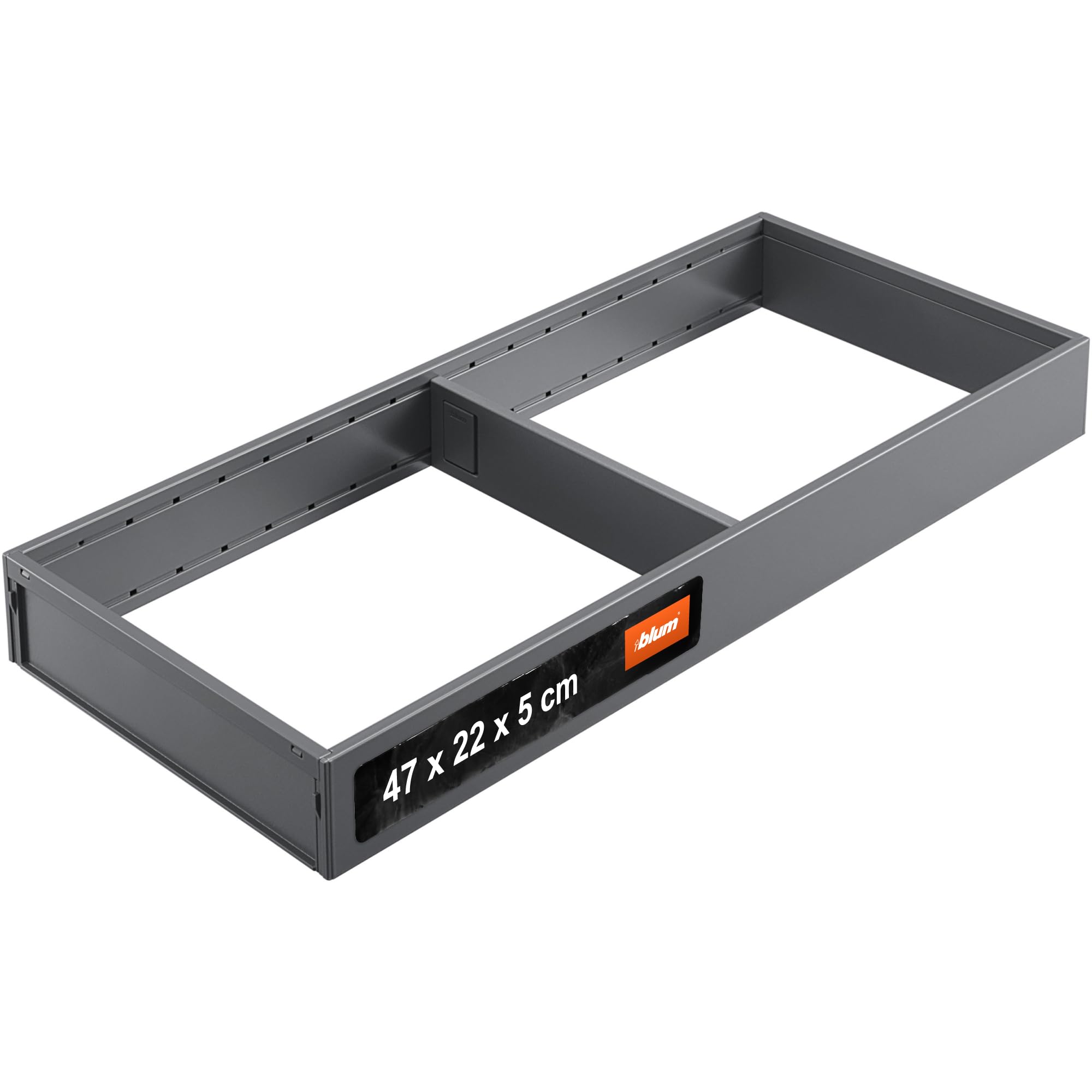 Blum AMBIA-LINE Schubladen-Organizer Stahl 47×20×5 cm | Oriongrau | Küche