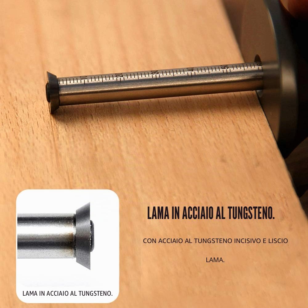 Lavorazione del legno Arco lineare Strumento di disegno a parallelepipedo per tracciatura a doppio scopo multifunzione Strumenti di lavoro in legno per scriba multifunzione