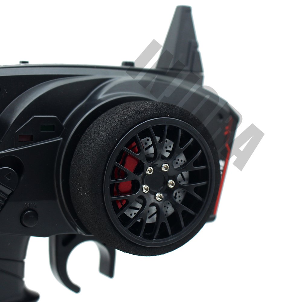 INJORA Mando a Distancia para Coche con Receptor de 2,4 GHz, 3 Canales, Radio RC, con Receptor para RC Car RC Boot
