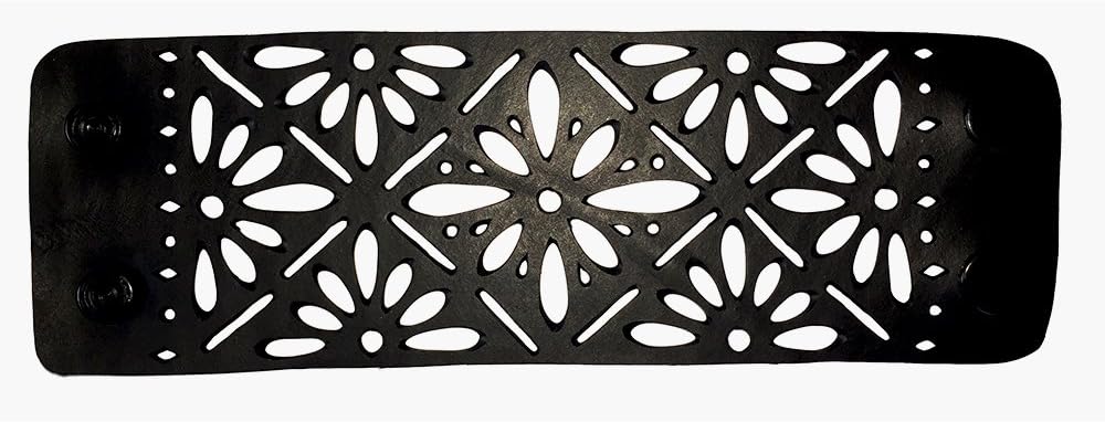 – Eco Hand Crafted Fair Trade - Recycled Rubber Inner Tube - Rectangular Cuff - Bracelet