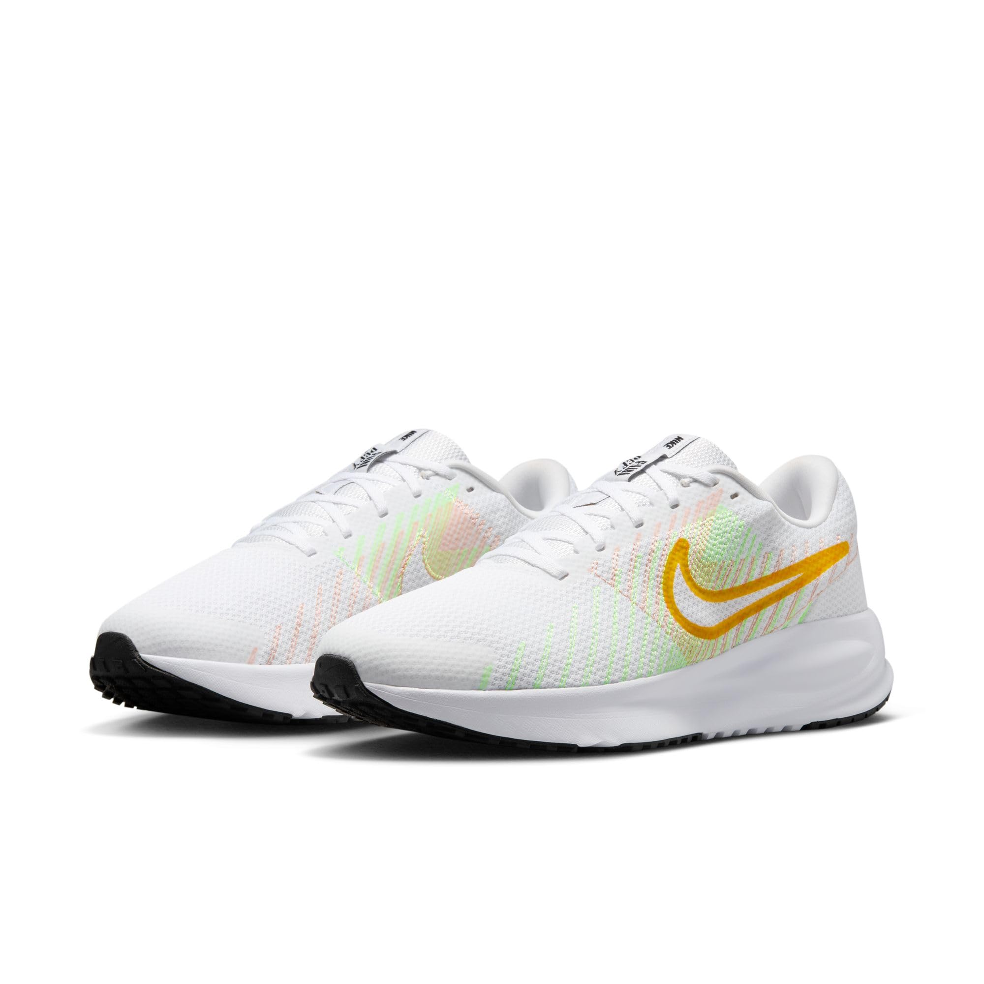 Nike Run Defy Straßenlaufschuh (Herren), Zapatillas de Correr, White Laser Orange Albaricoque Agate, 39 EU