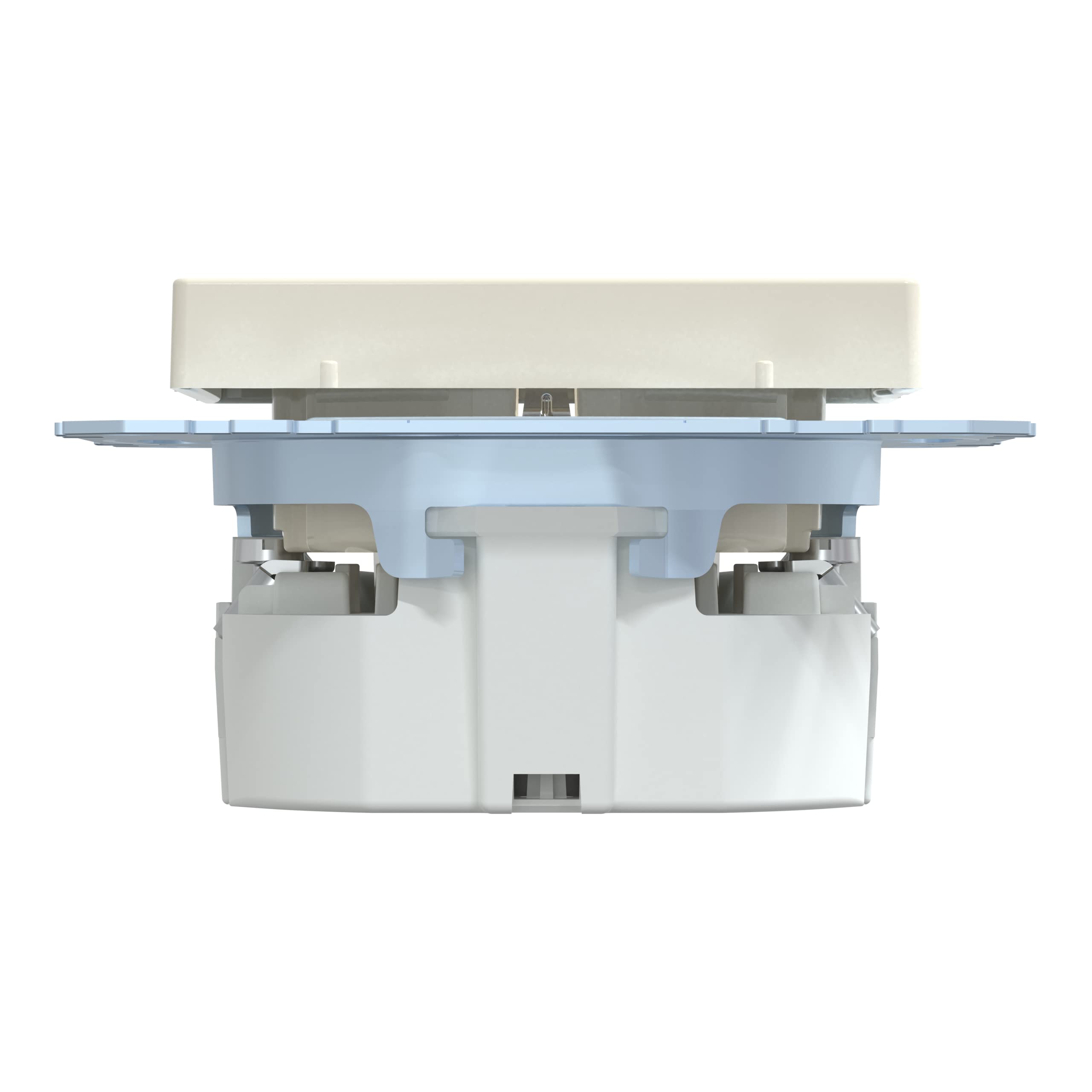 Schneider Electric Merten MEG5134-0000 - Universal Drehdimmer Unterputz Dimmschalter - 4-400 W - Phasenabschnitt - Aluminium, Silber & Schuko-Steckdose, Steckklemmen, System M, MEG2301-0419, Polarweiß