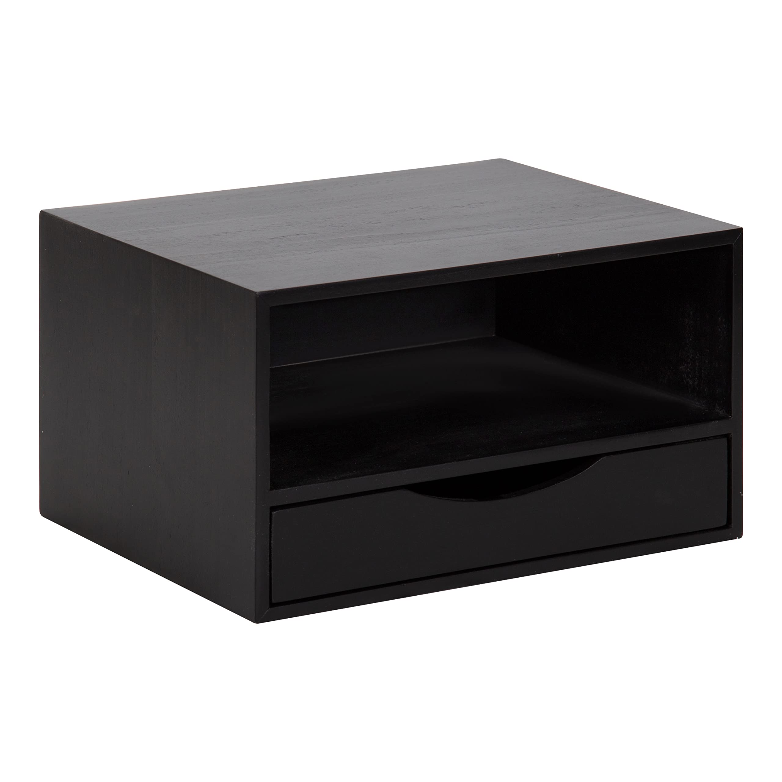 Buy Kate and Laurel Hutton Modern Floating Shelf and Side Table, 12.5 x 10 x 7, Black, Modern
