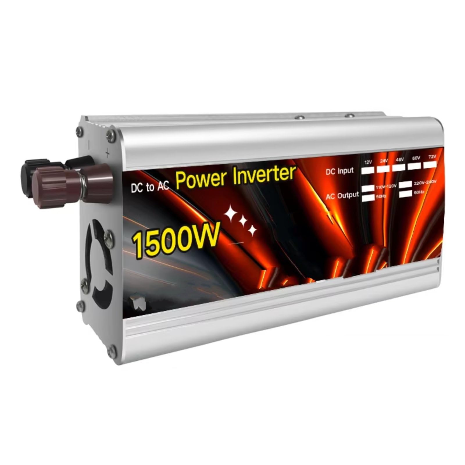 Inverter Onda Pura Inverter Solare 12v 220v 500W 1000W 1500W 2000W Trasformatore Di Tensione Portatile Convertitore Di Carica Auto Inverter Di Potenza Convertitore(1500W 12V)