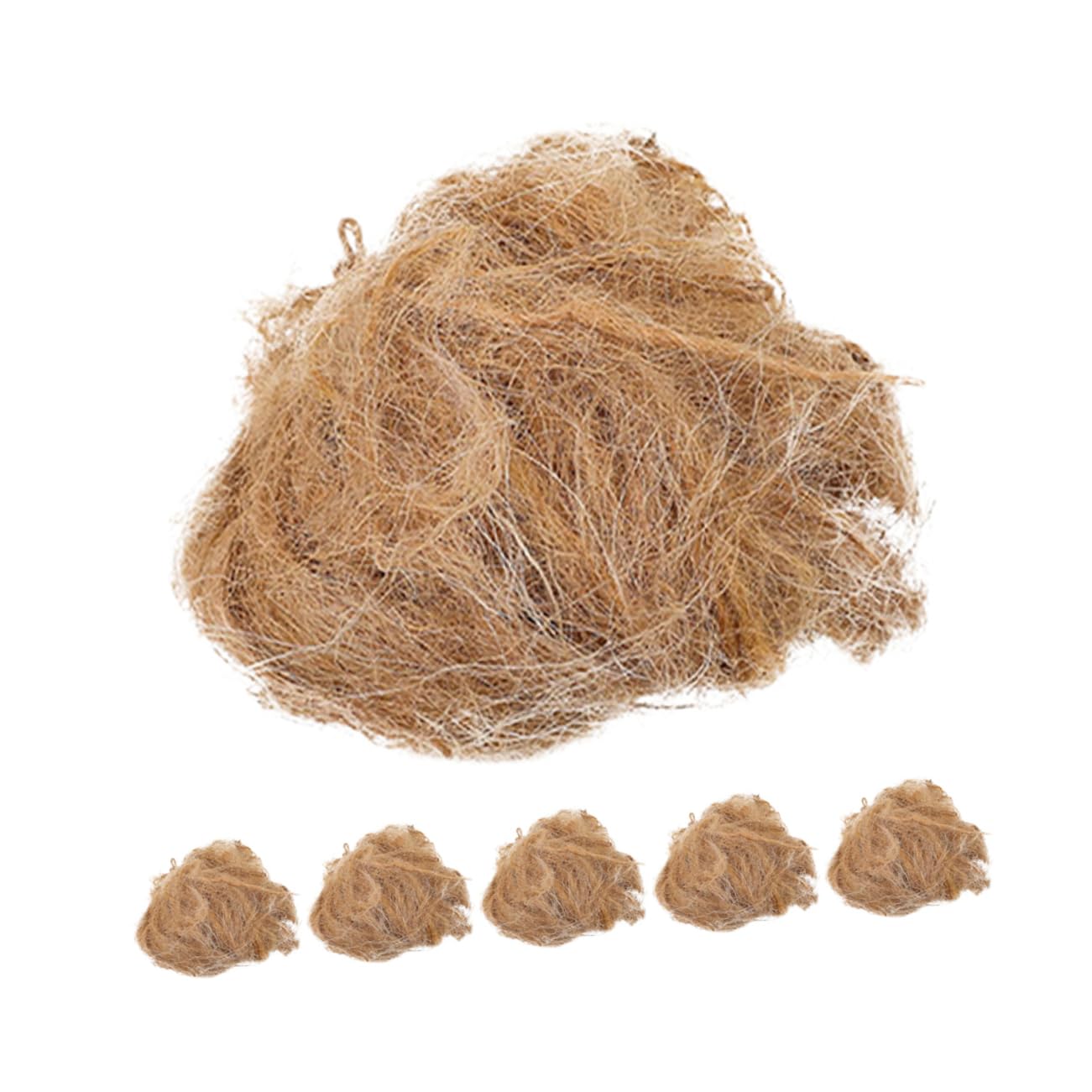 BEBEMOKO 6pcs Jute Fire Starters Portable Flame Starter for Camping BBQ and Emergency Situations Natural Lightweight Fire Starting Kit for Quick Ignition