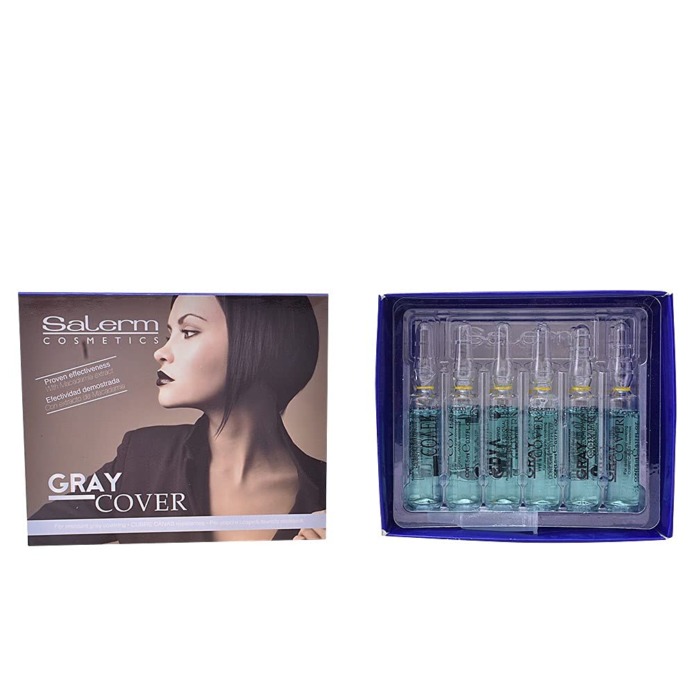 Salerm Cosmetics Cubre Canas Gray Cover Treatment Serum, 12 Vials x 0.17 oz