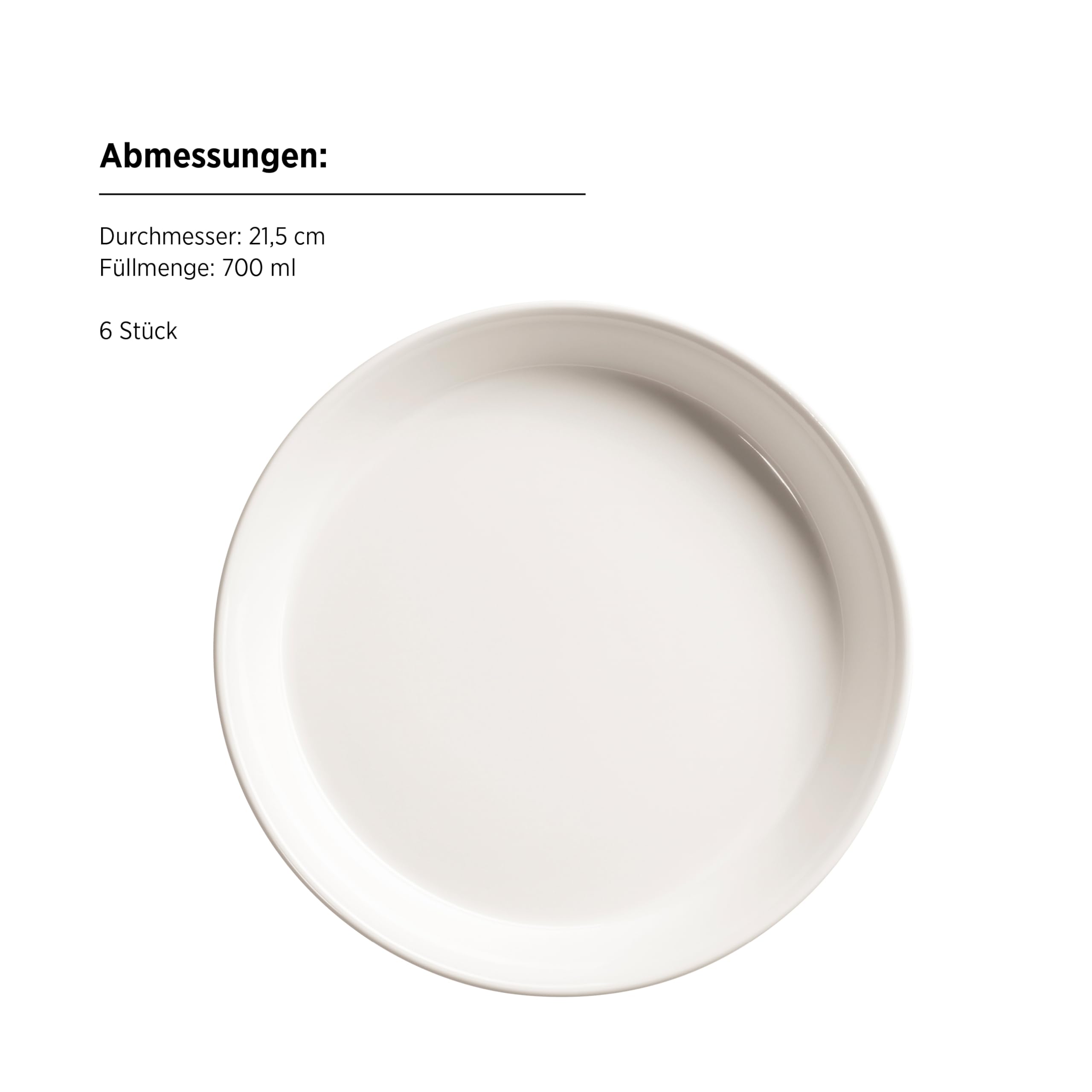 MÄSER, Serie Sita - Juego de platos para 6 personas (porcelana blanca), color blanco