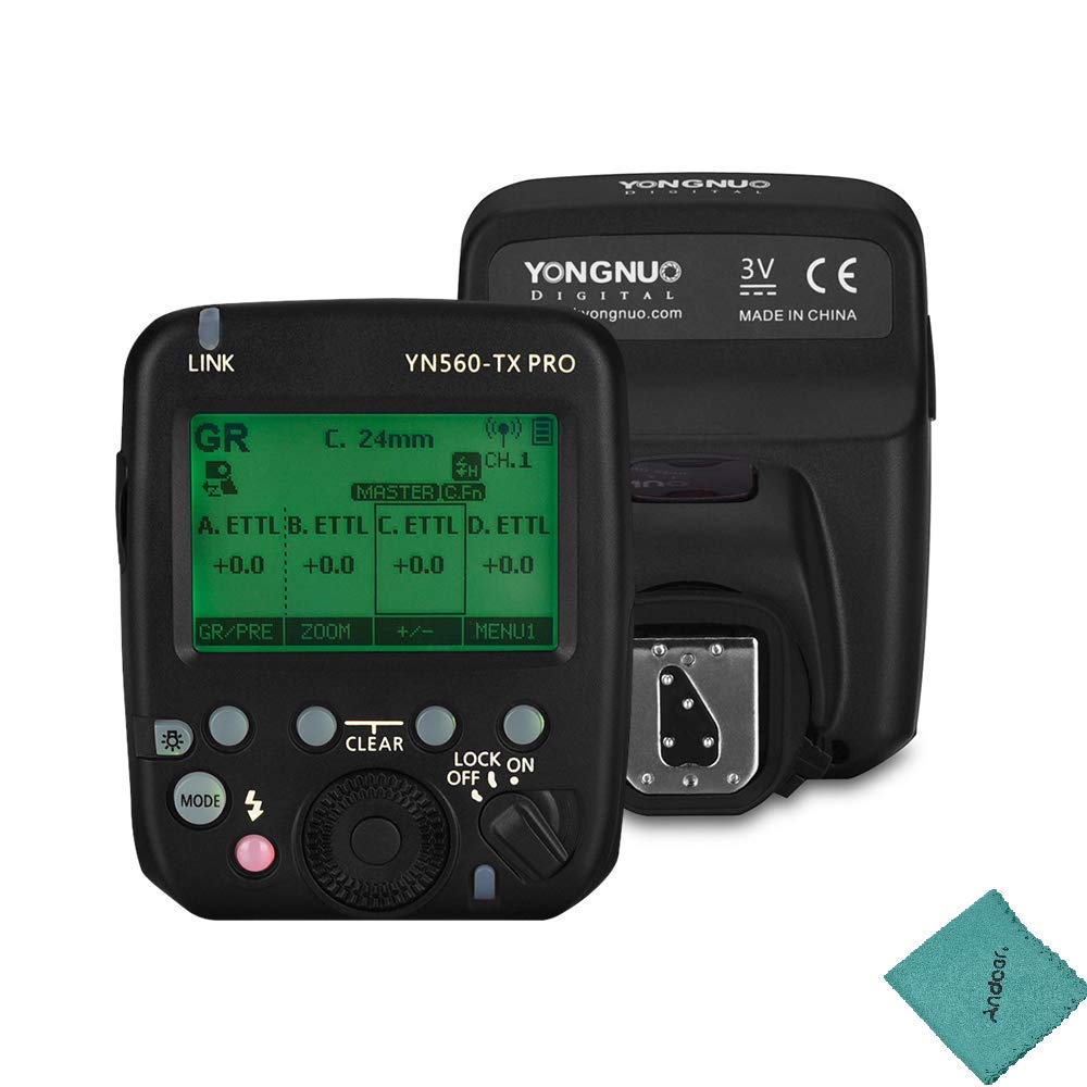 YONGNUO YN560-TX PRO 2.4G On-Camera Flash Trigger Transmitter for YN862N//YN200/YN560III/YN560IV/YN660/YN685 Speedlite for YN622NII/RF605 Series/RF603II Series/RF602-RX Receiver(for Nikon)