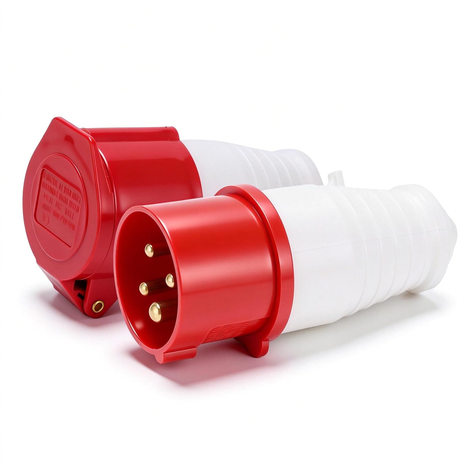 Natudeco 3 Phase Power Plug Set Industrial Connector Kit 4 Pin 16A Industrial Power Socket Cable Wire Connector Electrical Auxiliary Materials