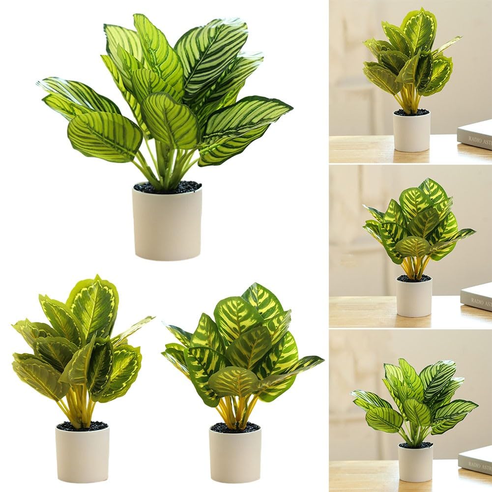 Planta artificial realista en maceta de plastico duradera