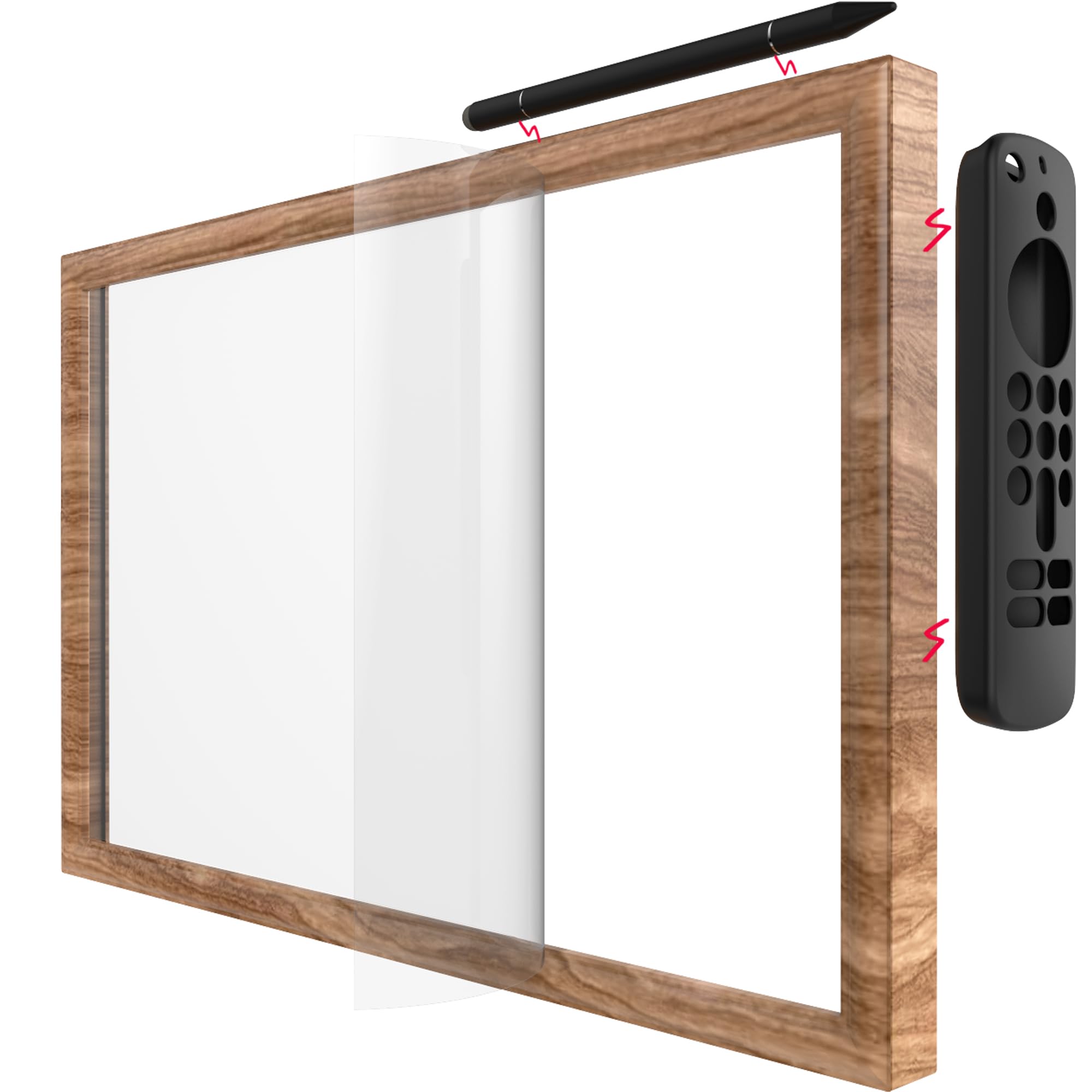 Marco de silicona para Echo Show 15, cambia el color del marco de tu Echo Show 15 (marrón claro)