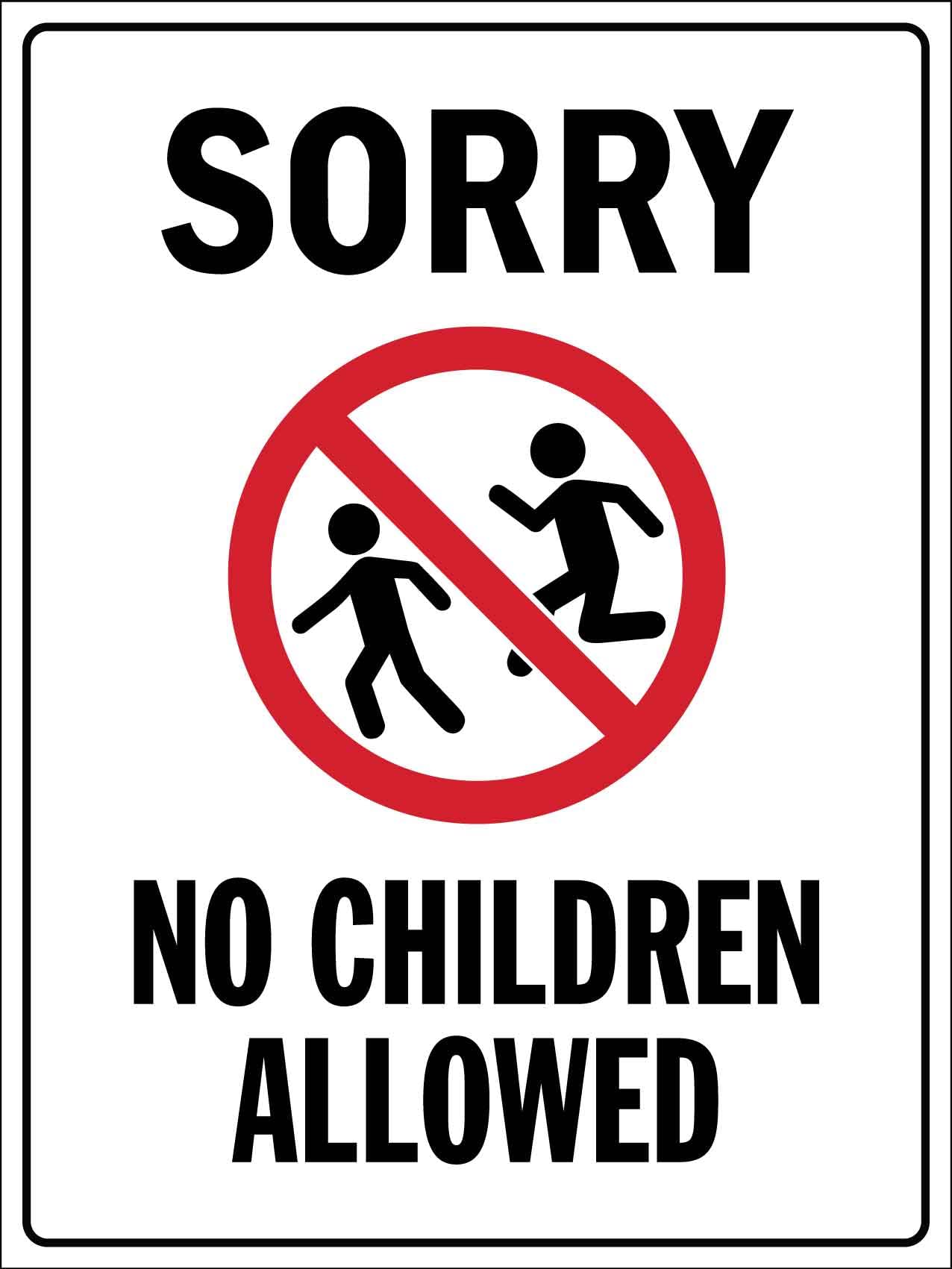 Amazon.com: Sorry No Children Allowed Sign Metal Tin Sign 8x12