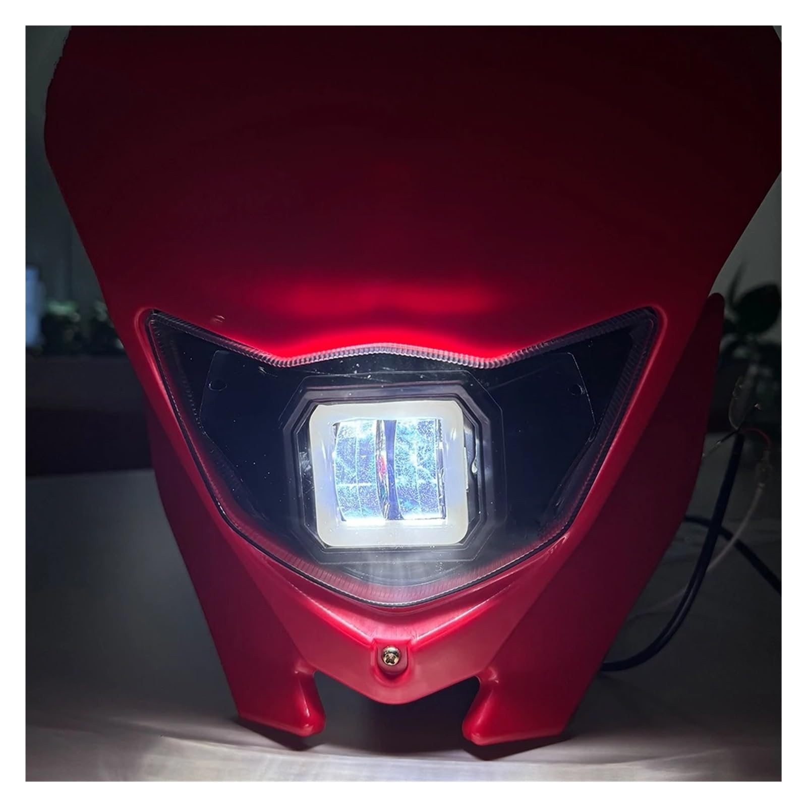 Per CRF250 Per CRF450 Dirt Pit Bike Fari Moto | Faro per moto cross a LED.(Rosso)