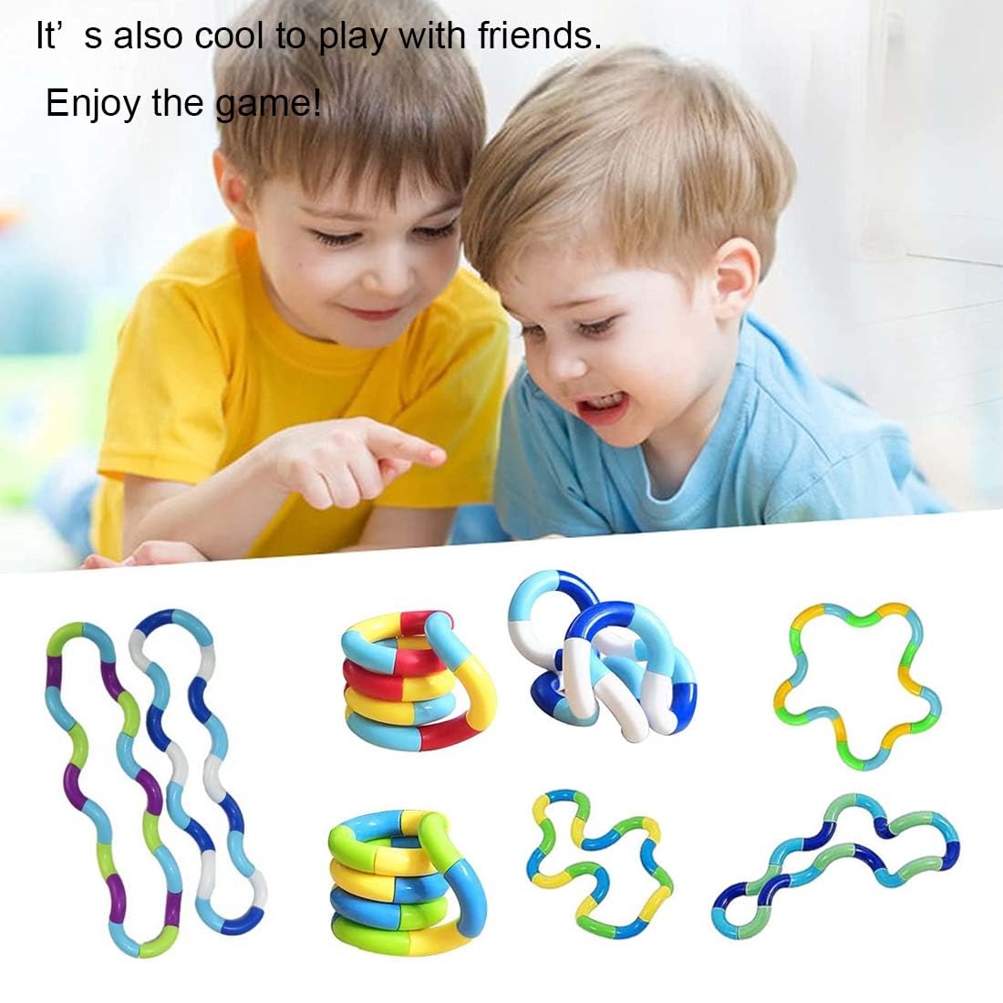 Lot 5 Jouets Torsadés Anti-Stress Tangle – Fidget Toys TDAH Autisme – Soulagement Stress Coordination – WeddHuis