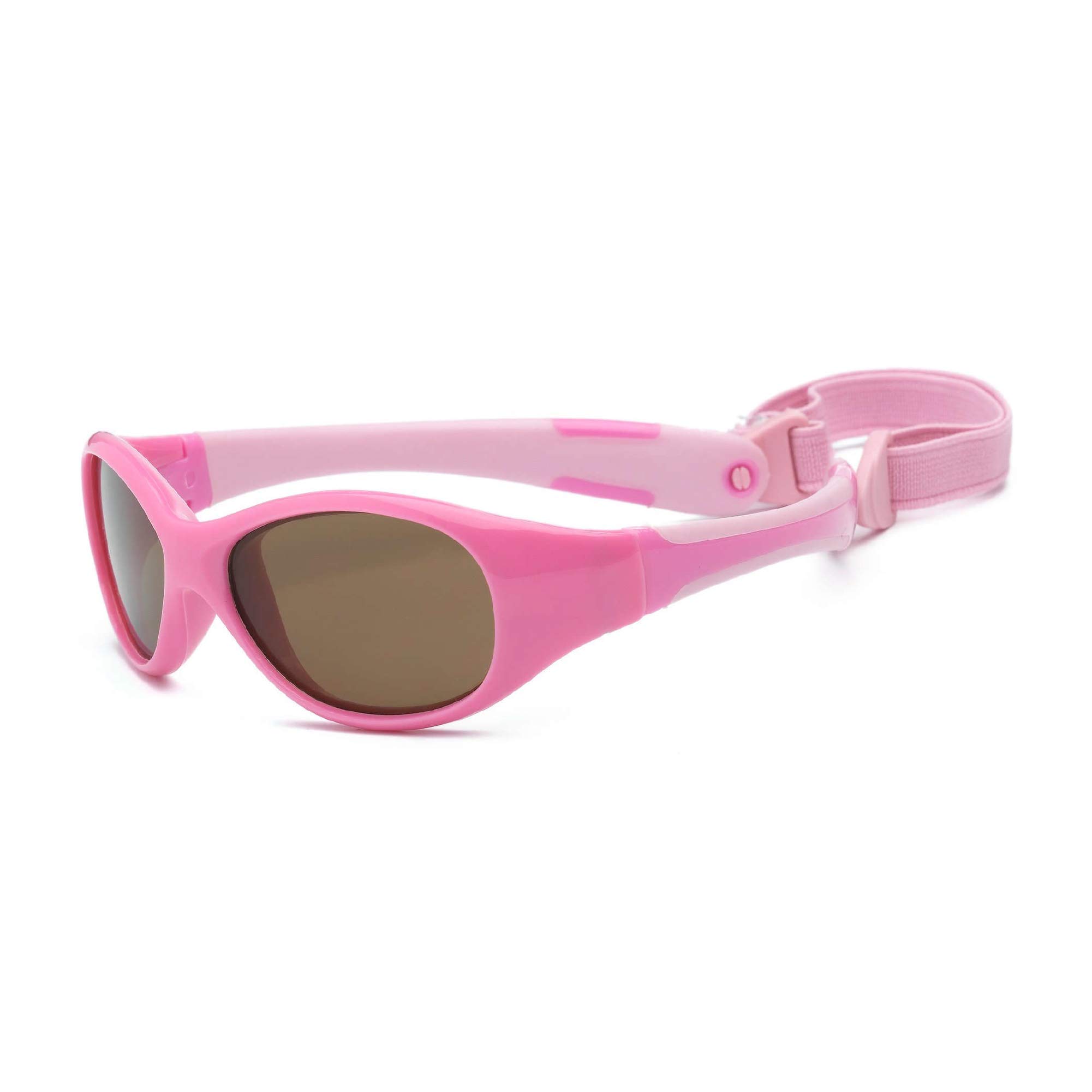 REAL SHADES Unbreakable Kids Sunglasses - Polarized 100% UV Protection Flexible Frame Adjustable Strap - Kids Boys and Girls
