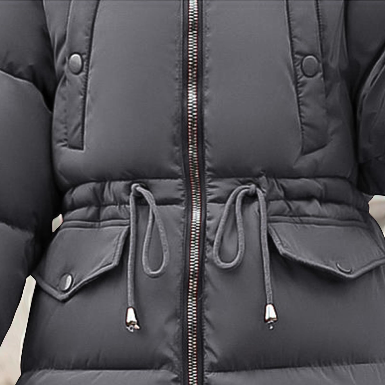 Generisch Cappotto Invernale Gravidanza Piumino Donna Invernale Medio Cappotto Piumone Leggero Donna con Cappuccio Taglie Forti Trench Sottile Manica Lunga Calda Donna