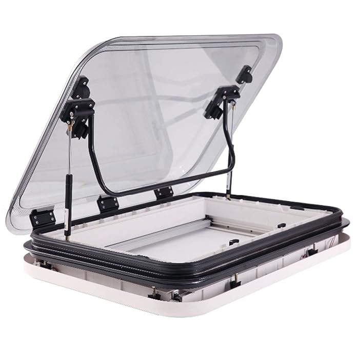 Buy 700x500mm RV Caravan Motorhome LED Skylight, Aluminum Alloy RV Roof