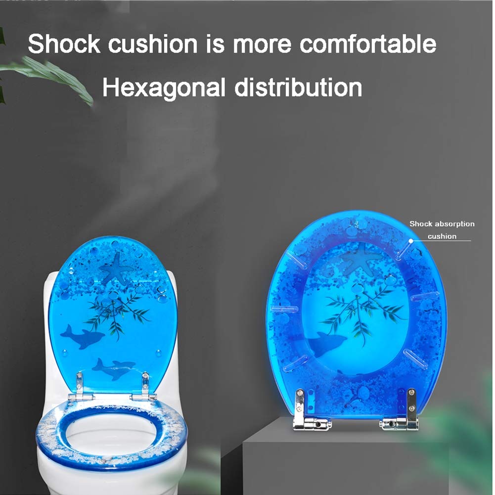 Resina Stampata Sedile WC Sedile del Water Universale A U/V/O Copriwater E Copri Cerniera Morbida A Chiusura Lenta Ecologica E Resistente Facile da Pulire Facile da Installare,G