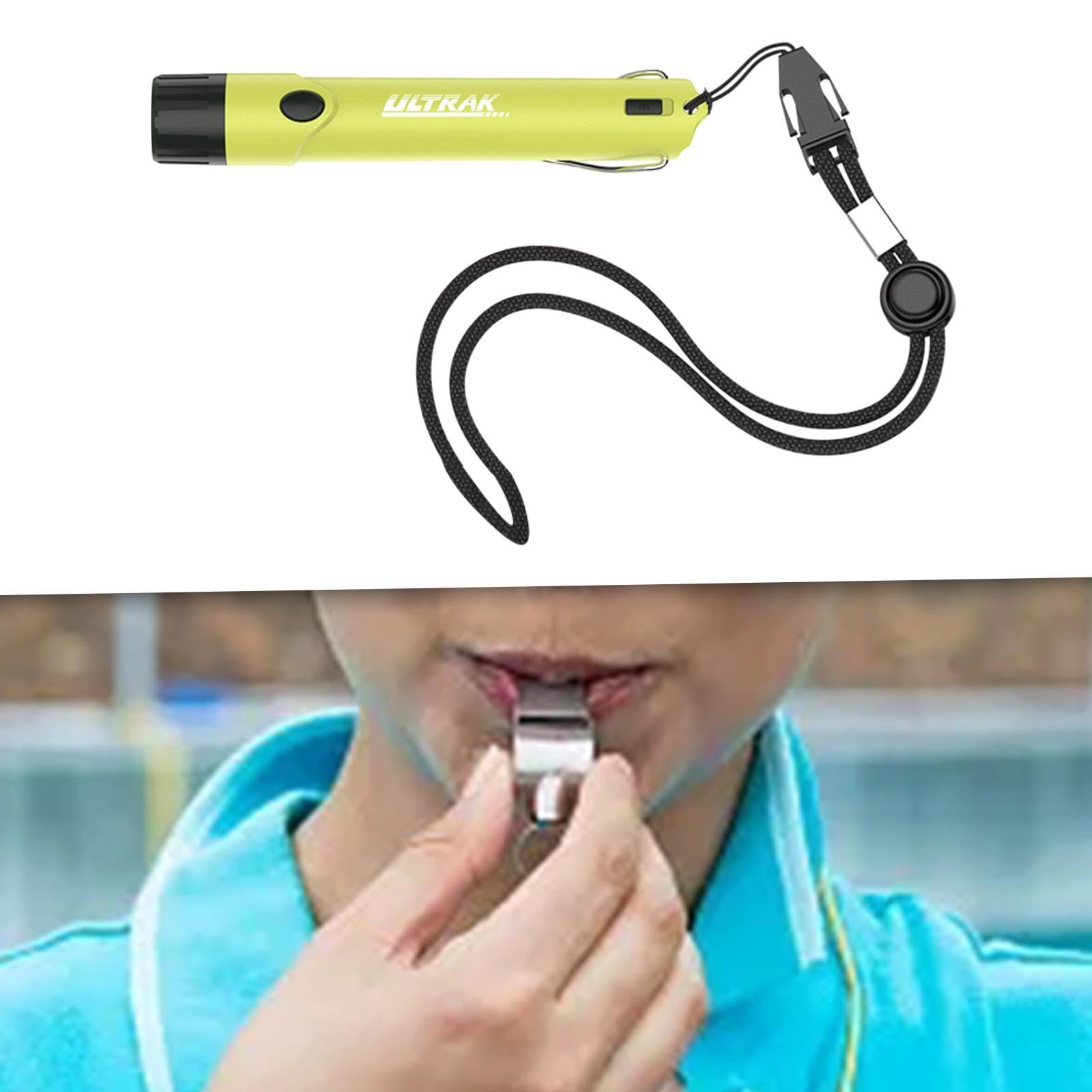 Silbato Electrónico de Mano, Silbato Eléctrico Portátil para Entrenadores Deportivos de Emergencia con Cordón Y Luz LED para Entrenamiento de Fútbol.