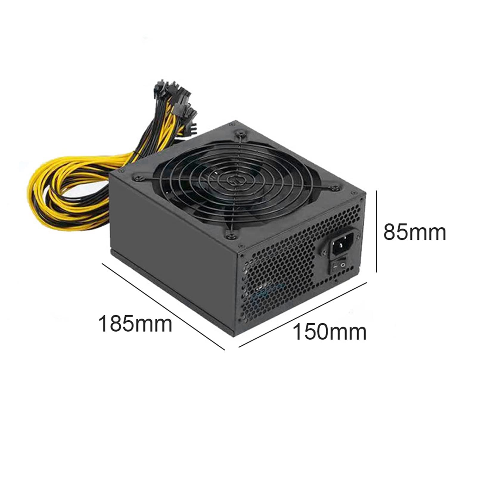 EZZON 2000 W ATX 12V 2.31 Cicha maszyna górnicza zasilacz komputer wsparcie 10 x 6-pinowe karty graficzne zasilacz dla Bitcoin Miner