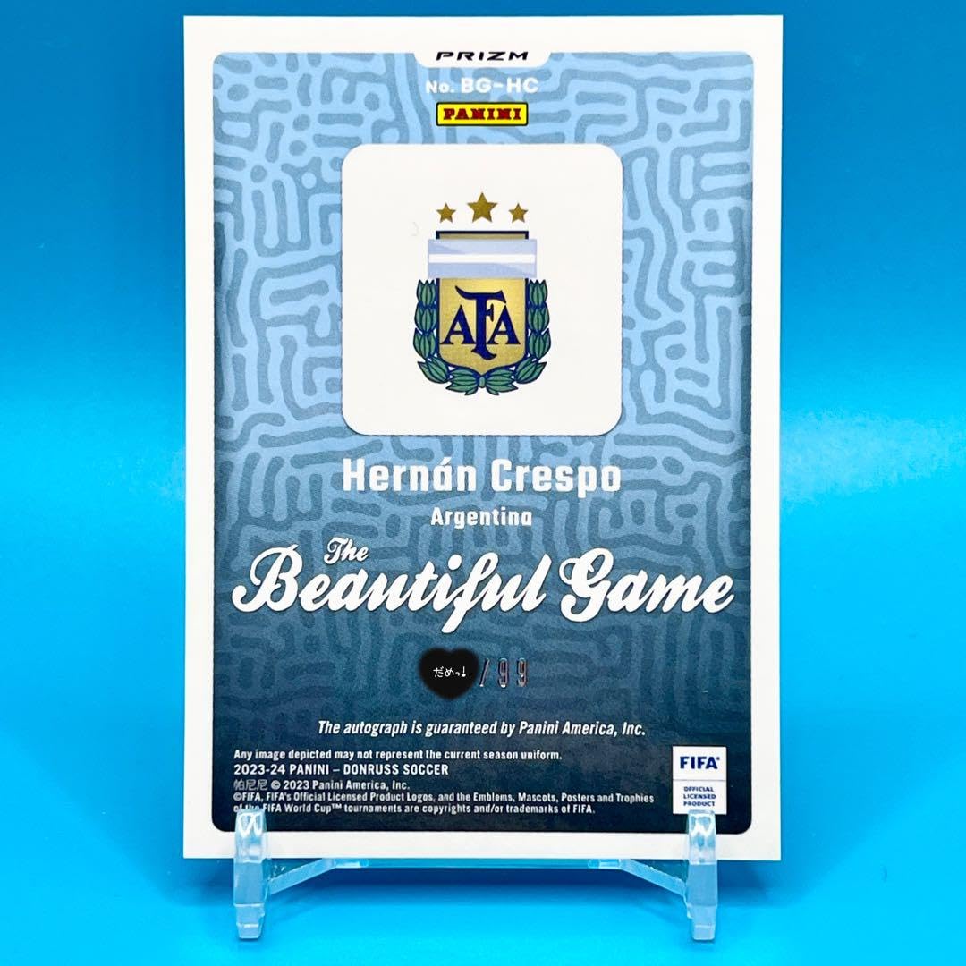 Amazon.co.jp: 23-24 PANINI CRESPO クレスポ 直筆サイン 世界99
