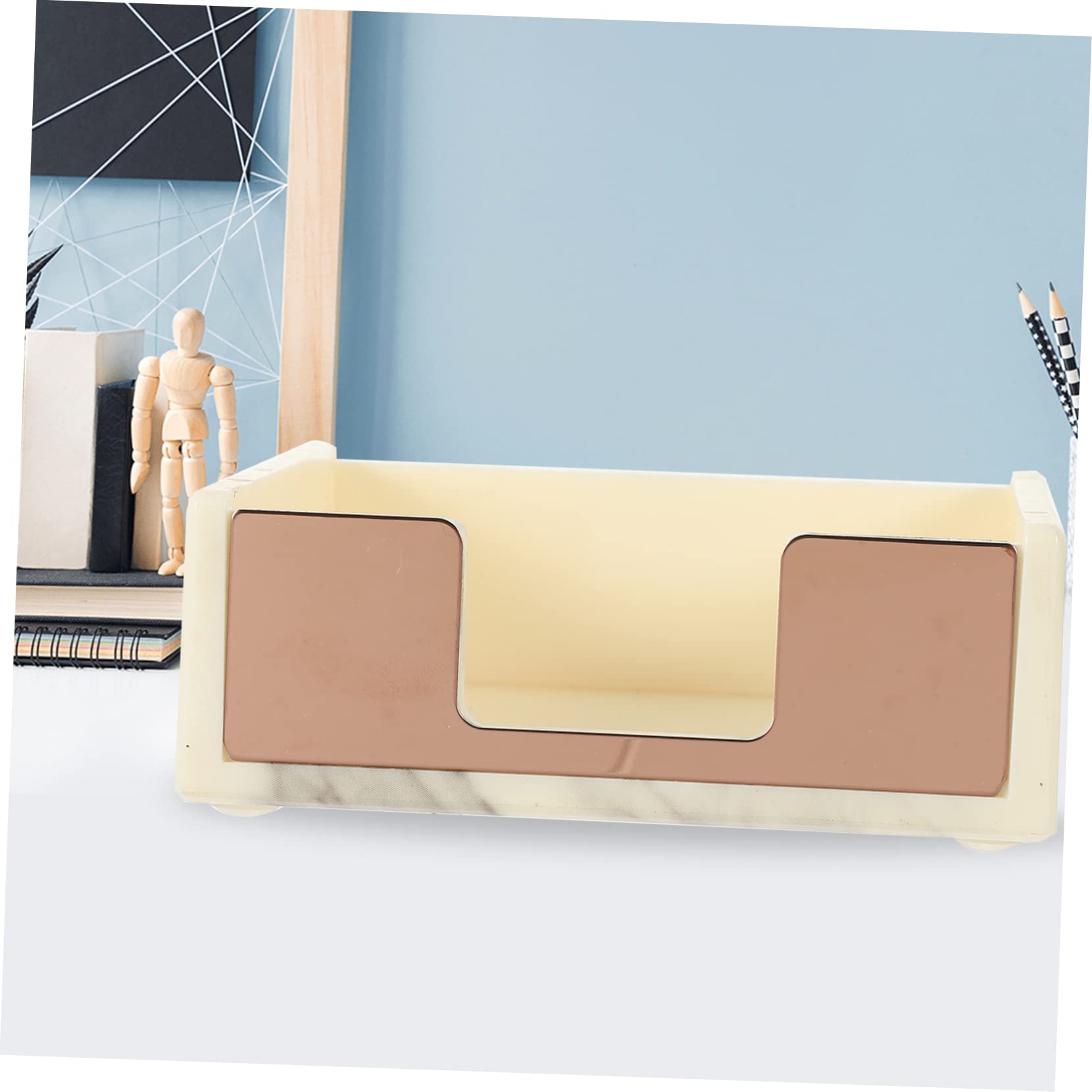 MAGICLULU 3piezas Soporte De Notas De Mármol Dispensador De Papeleos Decorativo Organizador De Escritorio Multifuncional Para Notas Tarjetas De Visita y Material De Oficina