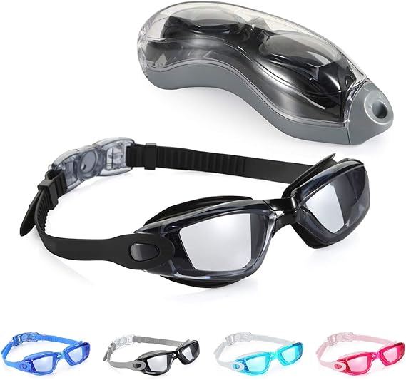 Swimming Goggles Black MensWomens Youth Sports & Outdoors