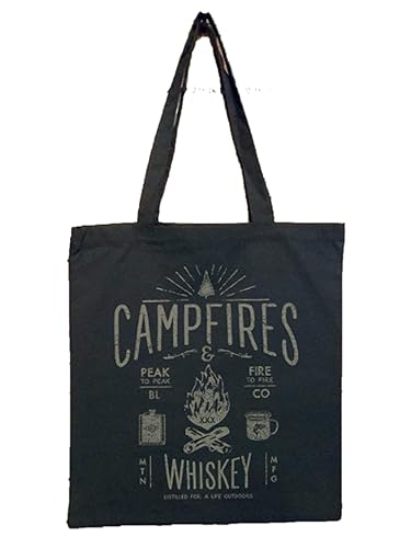 Black Lantern Canvas Tote Bags  Cute Reusable Totes for Women & Men  Campfires & Whiskey - Small Cloth Grocery Shopping Bags, Beach Tote, Utility disponible en Yaxa Peru