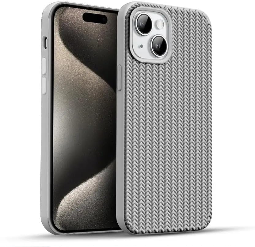 Image of Compatible with iPhone 12 Mini | Premium Textured Microfiber Candy Protective Case | Shock-Absorbing Back Cover with Enhanced Camera Guard (Gray)