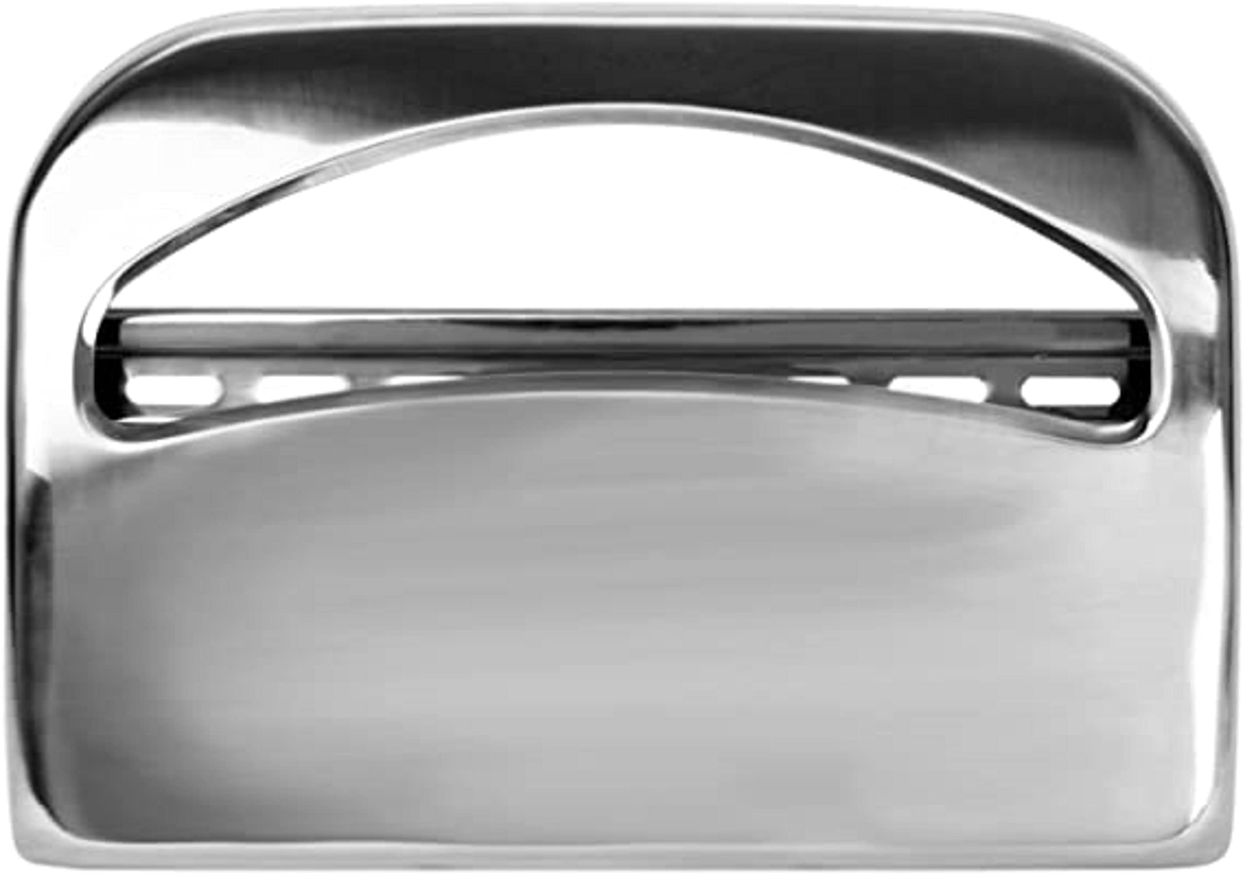 TrueCraftware- Half Fold Metal Chrome Toilet Seat Cover Holder Wall Mounted- Toilet Seat Cover Dispenser for Commercial Office Restaurants Hospitals and Schools