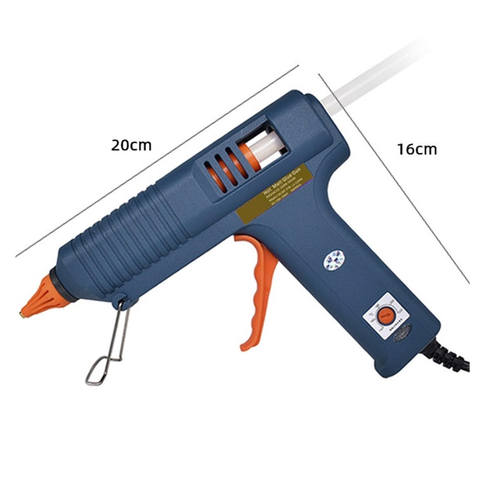 Pistolet Do Klejenia Na Gorąco 150W Z Regulacją Temperatury Długa Dysza Klejów W Sztyfcie 11mm Przemysłowe I Rękodzieło DIY Szybkie Niezawodne Klejenie(Nozzle Flat 6.0x45mm)