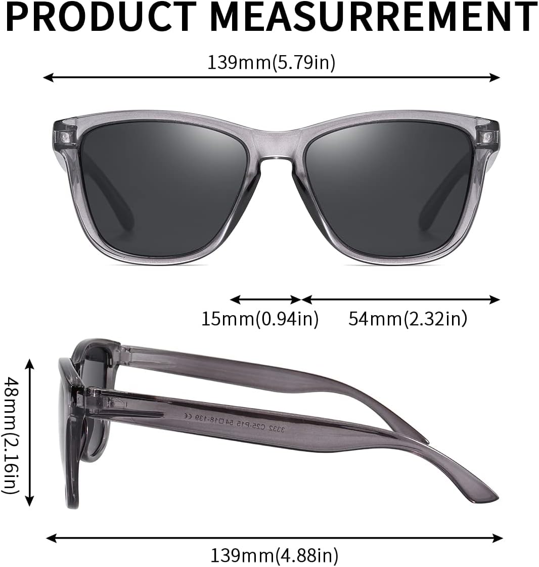 Dollger Polarized Sunglasses for Men Women Retro Classic UV400 Protection Sunglasses - Image 4