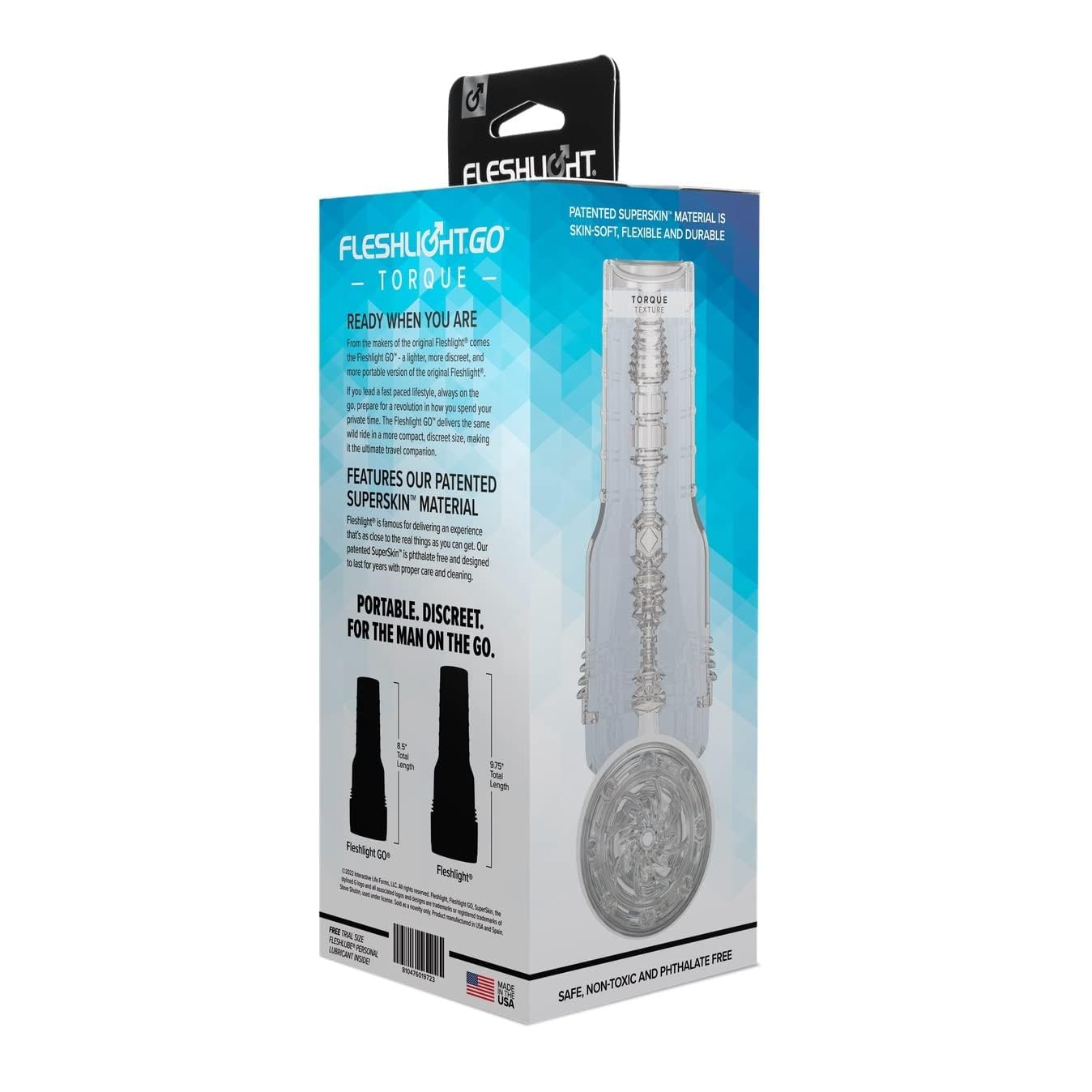 Fleshlight Go | Torque | Clear Male Sex Toy: 1 Count (Pack of 1)